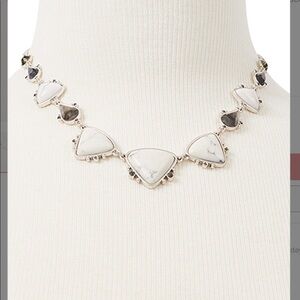 NWT Lucky Brand Necklace in Silver and Grey Stones